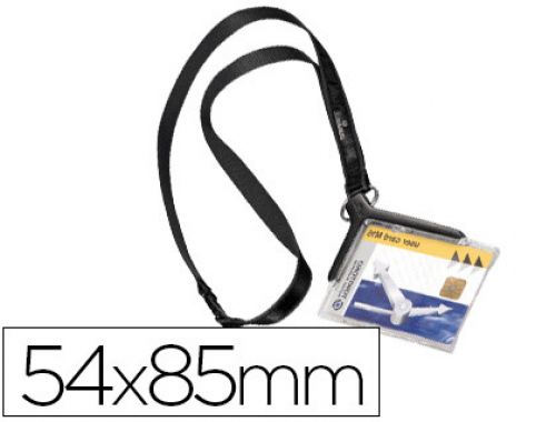 Identificador durable com cordao plano acrilico diagonal 54x85mm , Durable , 78339 , 4005546805368